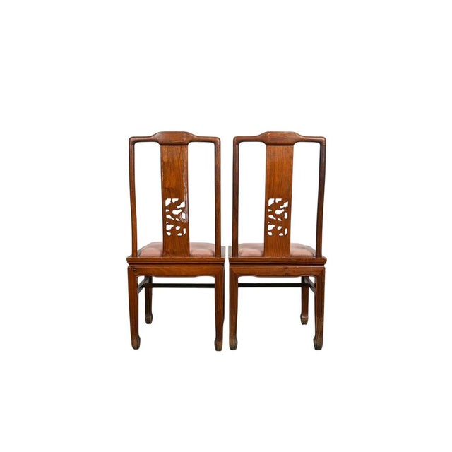 Vintage Chinese Carved Rosewood Dining Chairs 14 Available For Sale In New York - Image 6 of 17