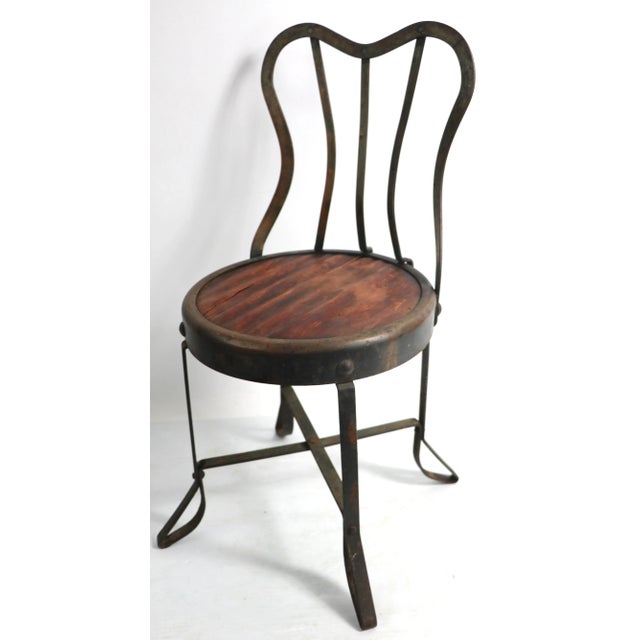 American 1950s Childs or Doll Size Ice Cream Parlor Style Chair For Sale - Image 3 of 9