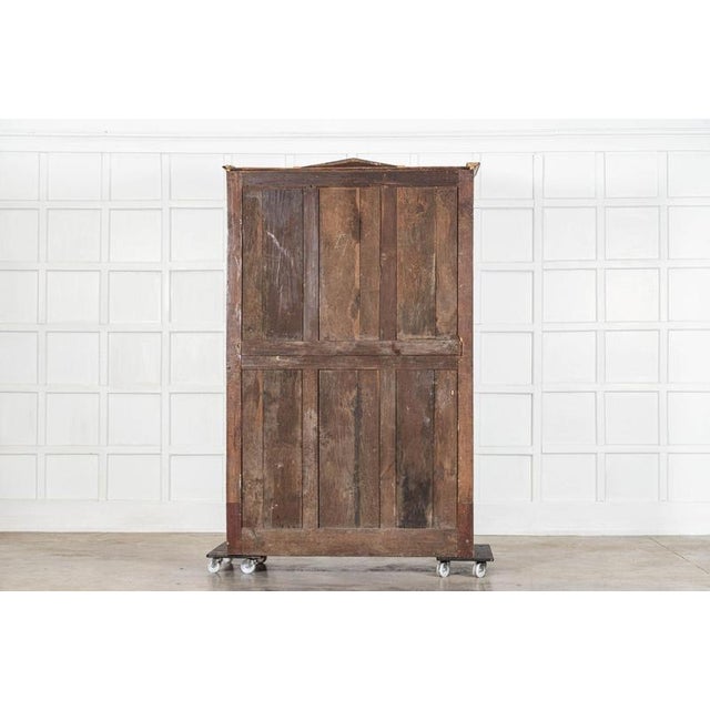Antique French Empire Painted Oak Armoire, 1880 For Sale - Image 15 of 16