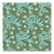 1 Yard of Blue and Green Floral Fabric Leah O'Connell Textiles 'Harriet' in Cricket For Sale
