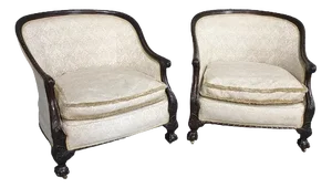 Set of Hoop Backed Easy Chairs