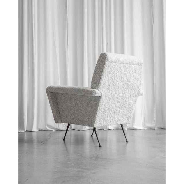 Mid-Century Modern Leopard Armchair with Brass Legs, 1950s For Sale - Image 13 of 15