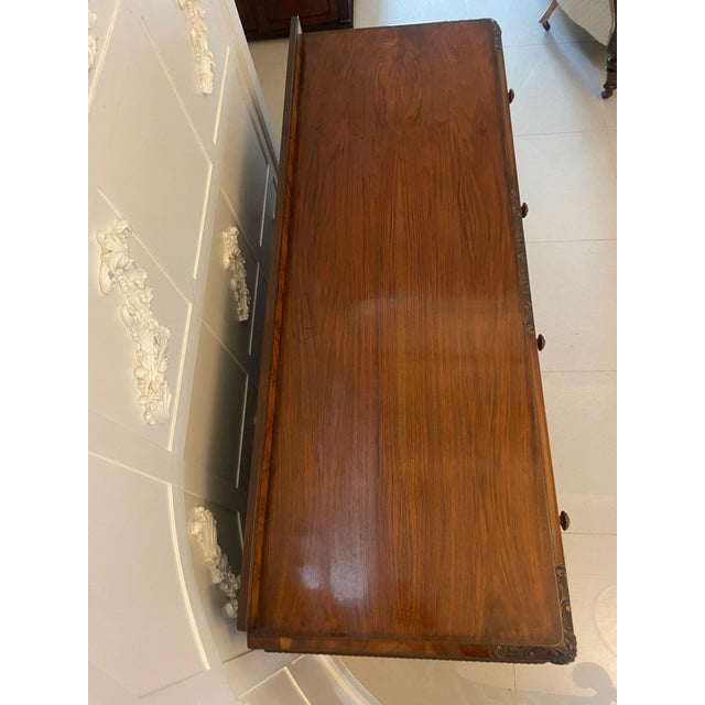 Carved Burr Walnut Sideboard by Maple and Co., 1920s For Sale - Image 15 of 18