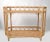 Mid-Century Modern Bohemian Chic two Tier rectangular bamboo Console with a handwoven Cane Top and bend Bamboo corners....