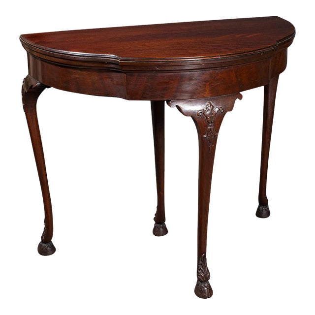 1890's Antique Georgian Revival Card Table For Sale