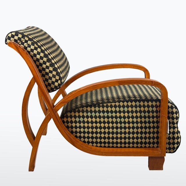 Art Deco Coffee Table and Armchairs, 1930s, Set of 3 For Sale - Image 4 of 15