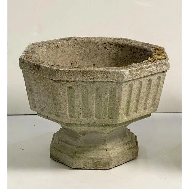 English English Garden Stone Octagonal Urn Planters 'Individually Priced' For Sale - Image 3 of 12