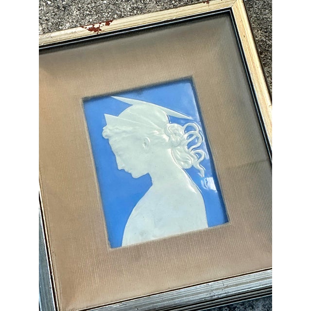 Glass Vintage Italian Glazed Ceramic Profile Tile For Sale - Image 7 of 12