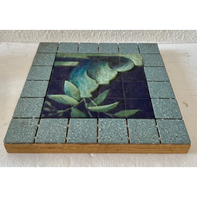 Joseph Maresca, Joseph Maresca Encaustic Wax Oil Painting and Tile On Board Still Life w Fruit, 1993 For Sale - Image 9 of 10