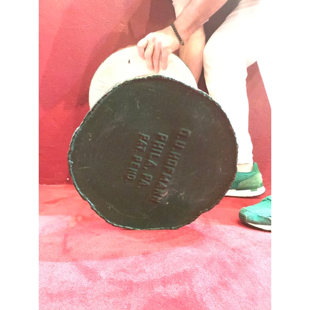 1930s 1930s Mushroom Stool Art Deco Cast Iron Hoffman of Pensilvania Seat Chair For Sale - Image 5 of 13