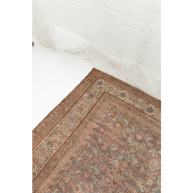 Brown Vintage Distressed Malayer Rug - Gallery Size 7 X 17 For Sale - Image 8 of 9