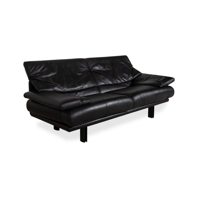Modern Alanda 3-Seater Sofa in Black Leather by Paolo Piva for B&b Italia / C&b Italia For Sale - Image 3 of 17