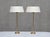 This rare pair of tall table lamps was designed by Harald Notini and produced by Arvid Böhlmarks in Sweden in the early...