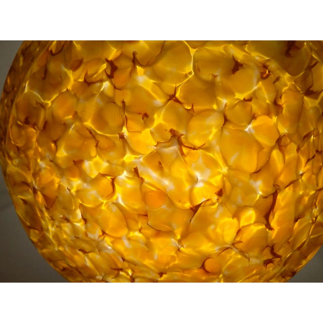 Art Deco Amber Glass Pendant Light, 1930s For Sale - Image 12 of 14