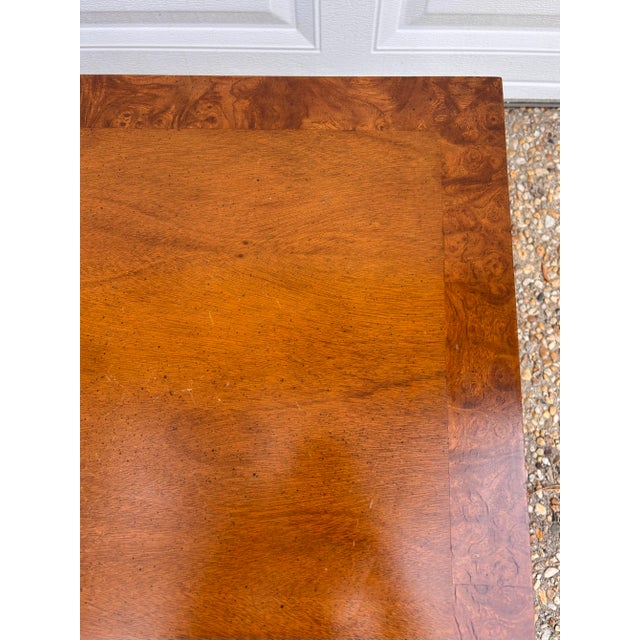 Vintage Mid to Late Twentieth Century Alta Vista Lane Burled Wood-Trim Long and Low Coffee Table For Sale - Image 6 of 8