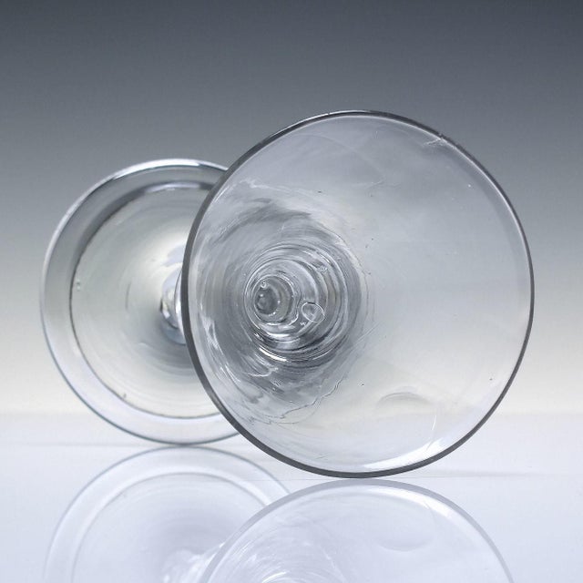 Georgian Annulated Knop Baluster Wine Glass, 1730 For Sale - Image 5 of 6