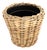 Artifacts Rattan Round Planter with Black Plastic Insert, Natural, 11" For Sale