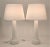 Large doublecoated art glass table lamps made at Orrefors for Bergboms in the 1960´s. The pair is in excellent condition...