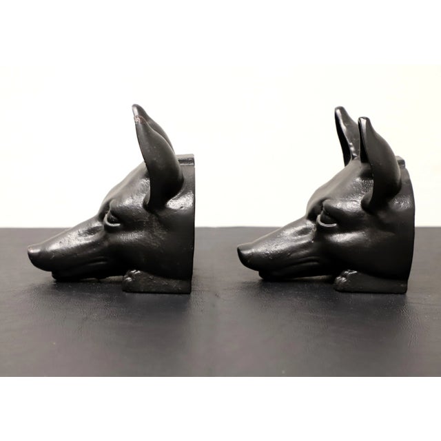 Late 20th Century Virginia Metalcrafters Cast Iron Fox Head Bookends - Pair For Sale - Image 5 of 7