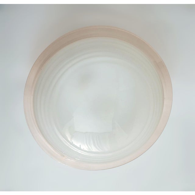 Italian 1960s Milky White Murano Flush Mount For Sale - Image 3 of 8