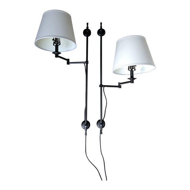 Pottery Barn Elise Adjustable Wall Sconces A Pair Chairish