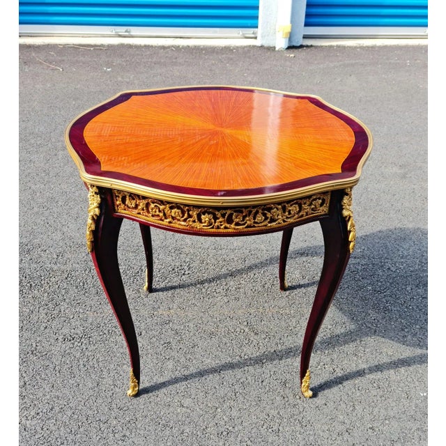 New Parquetry French Style Accent Tabel/Desk. Classic Accent Table, Side and Center. For Sale - Image 10 of 10