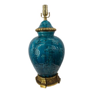 Early 20th Century Dragon Lamp With Ormolu Mounts For Sale