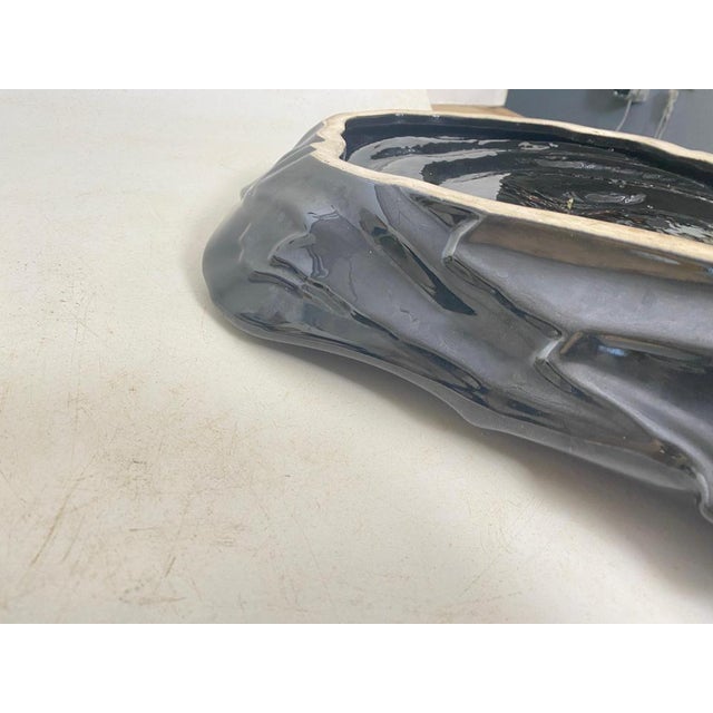 Large Ceramic Blue Vide Poche, 1960 For Sale - Image 3 of 14