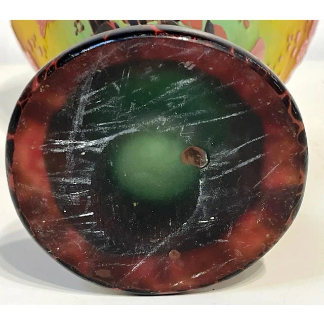 Early 20th Century Le Verre Francais 'Papillons' French Cameo Art Glass Vase For Sale - Image 10 of 11