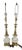 Metal 1960s Stiffel Brass and Porcelain Table Lamps, a Pair For Sale - Image 7 of 15