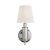 Longacre Sconce in Polished Nickel with Linen Shade Designer: Thomas O'Brien Finish: Polished Nickel Height: 14" Width: 6"...