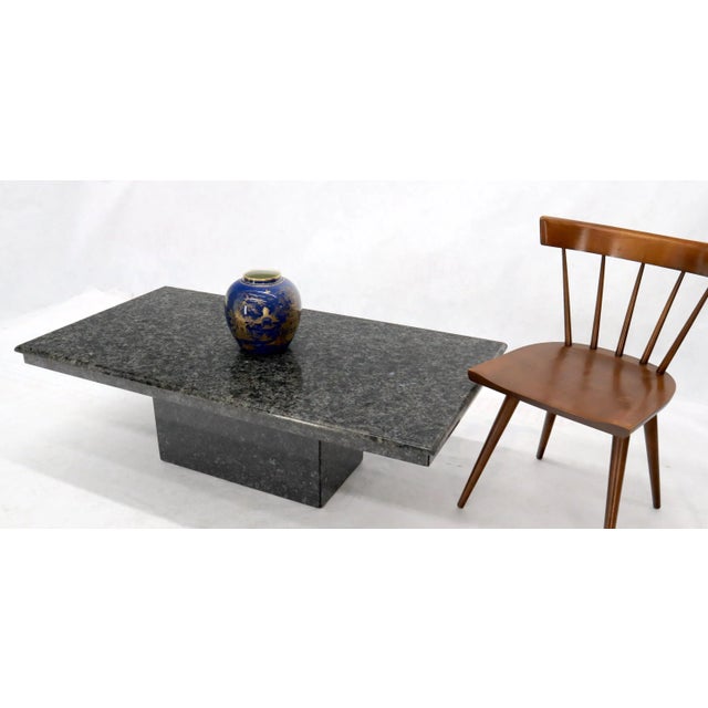 Mid 20th Century Medium to Large Black Granite Rectangular Mid-Century Modern Coffee Table For Sale - Image 5 of 11
