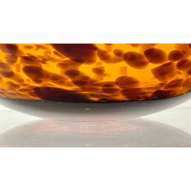 Amber 1970’s Italian Blown Tortoise Shell Glass For Sale - Image 8 of 12