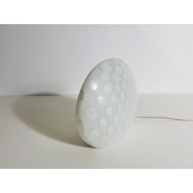 White Mid-Century Glass Table Lamp by Peill & Putzler, 1970s, Germany For Sale - Image 8 of 10