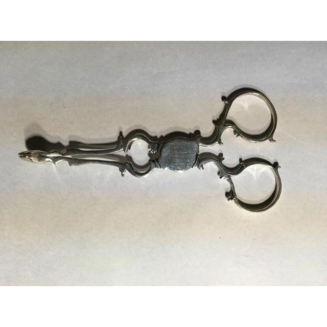 18th Century Regency Sterling Silver Sugar Nips with Frames, London, 1750, Set of 2 For Sale - Image 6 of 18