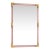 Contemporary Rectangular Pink and Gold Mirror With “Torchon” Murano Glass For Sale