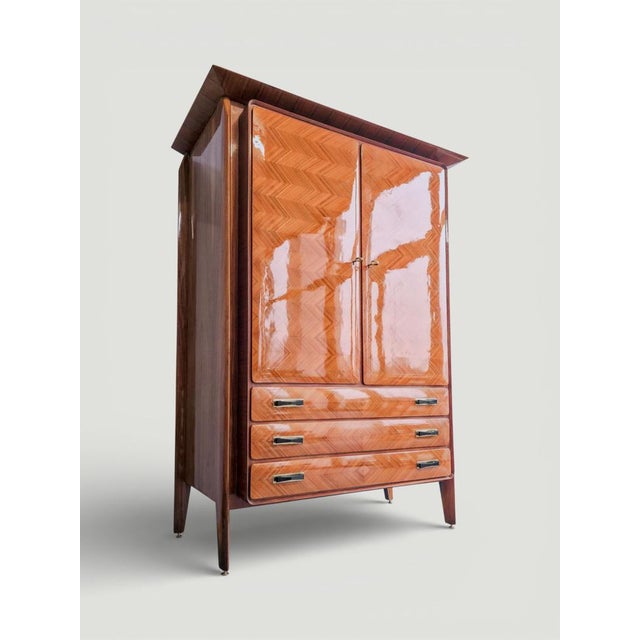 Mid-Century Modern Mid-Cntury Modern Italian Wardrobe in Teak from La Permanente Mobili Cantu, 1950s For Sale - Image 3 of 18