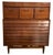 Similar to Merton Gershun's designs for the "Dania" collection by American of Martinsville, this walnut highboy dresser by...