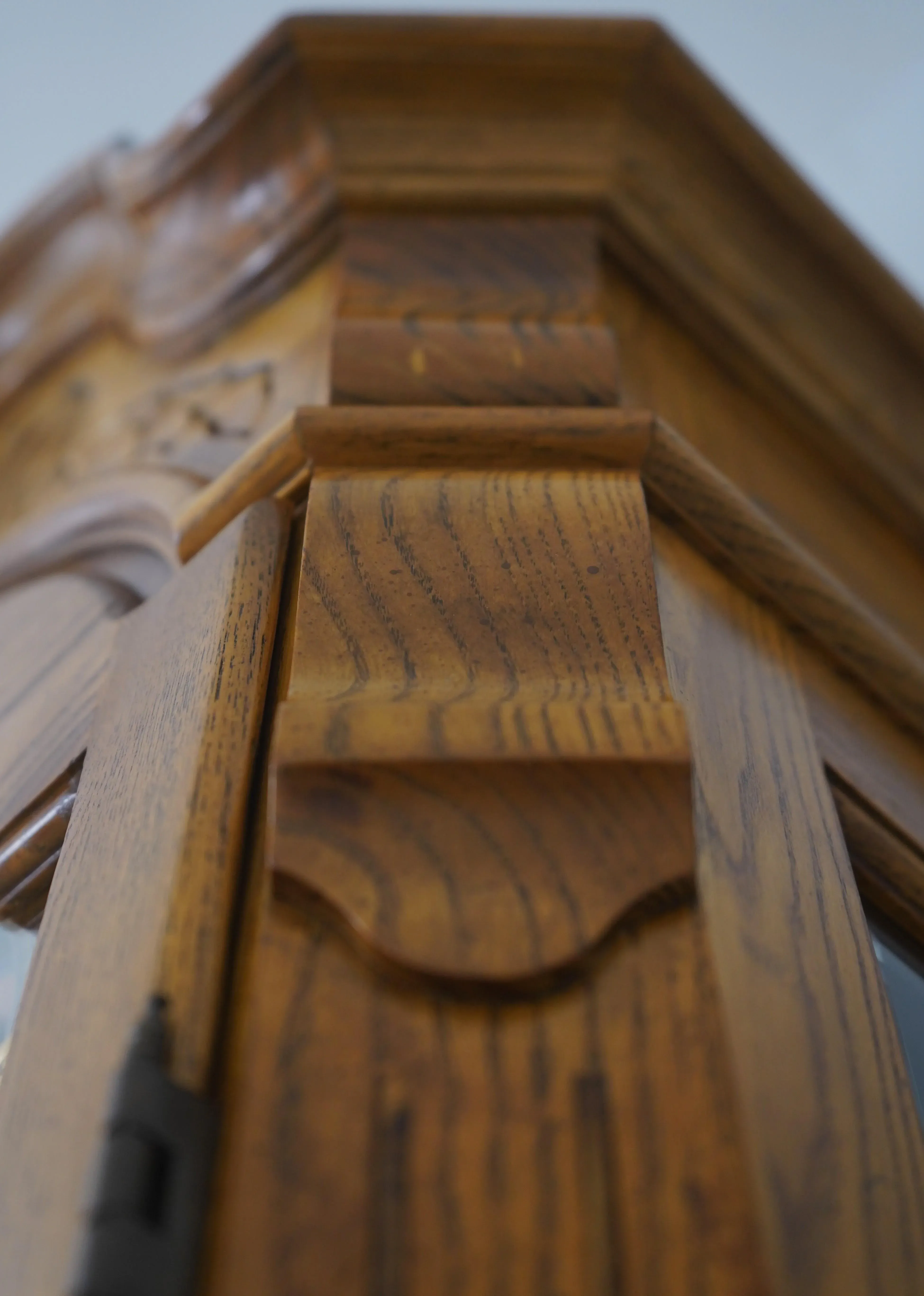 Herschede Oak Thomas Jefferson 9 Tube Grandfather Clock | Chairish