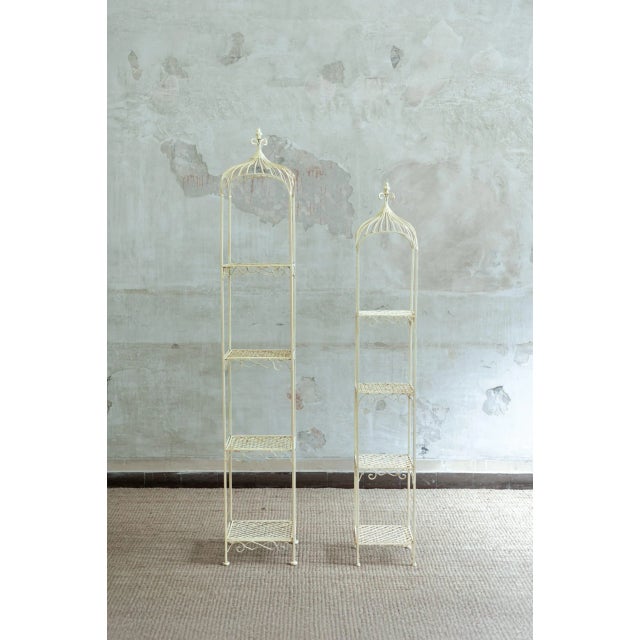 Ivory Iron Shelves, 1980s, Set of 2 For Sale - Image 8 of 8