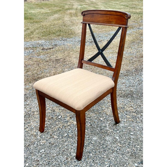 Rustic European Lane Furniture Rustic European X Back Dining Chairs - Set of 4 For Sale - Image 3 of 11