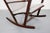 Frem Rojle Danish Modern Rocking Chair by Poul Volther for Frem Rojle on a Sculpted Afromosia frame w/ new Knit Upholstery, Denmark For Sale - Image 4 of 6