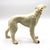 Mid-Century Modern Mid-Century Modern White Glazed Ceramic Greyhound Figurine With Gold Accents For Sale - Image 3 of 9