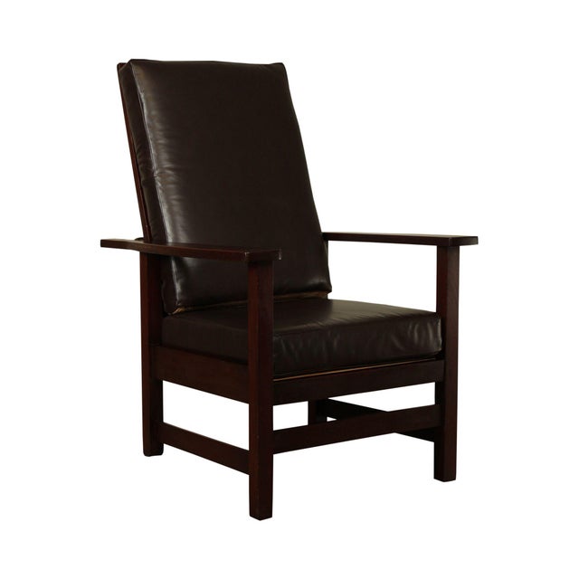 Stickley Brothers Antique Mahogany Mission Oak Morris Chair Chairish