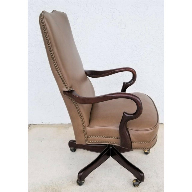 Leathercraft Geurin Executive Genuine Leather Office Chair Chairish
