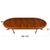 An unusual long oval mahogany dining table. A great table for narrower spaces this dining tables’ tapered ends allow for...