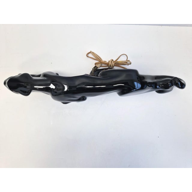 1950s Mid-Century Modern Black Panther Tv Lamp For Sale - Image 4 of 9