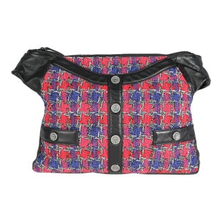 Black Lambskin & Multicolor Tweed Girl Bag For Sale