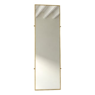 Mid-Century Italian Brass Dressing Mirror with Slim Frame by Gio Ponti, 1960s For Sale