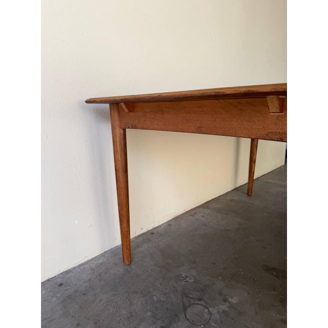 Mid Century Modern Danish Oak Dining Table Scandinavian Design 1960s For Sale - Image 4 of 10